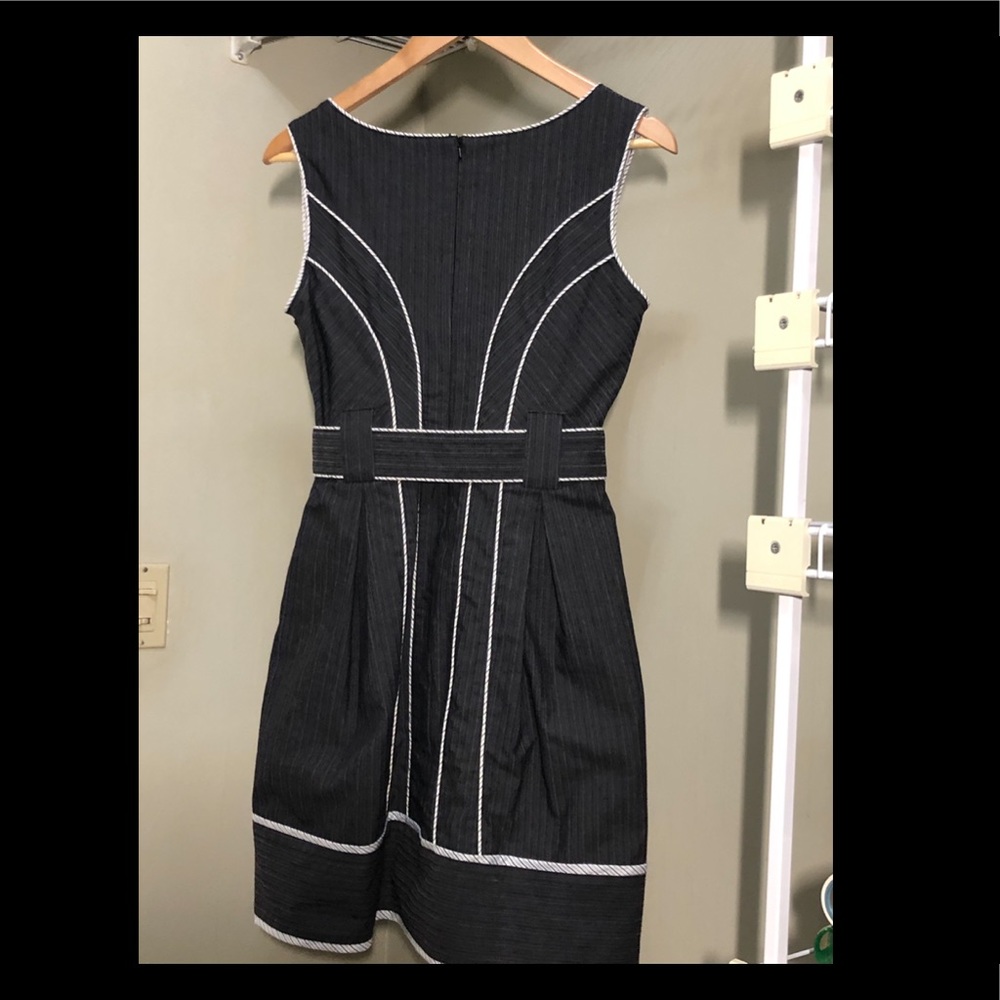 Short Fitted Dress with Tie Belt - Picture 3 of 3